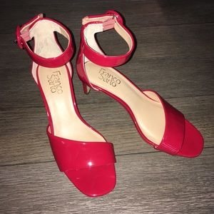 Women’s Franco Sarto Red Heels, Shoes, Pumps, 8